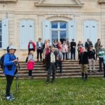 l'Amereve devant la façade Ouest, surplombant Bordeaux